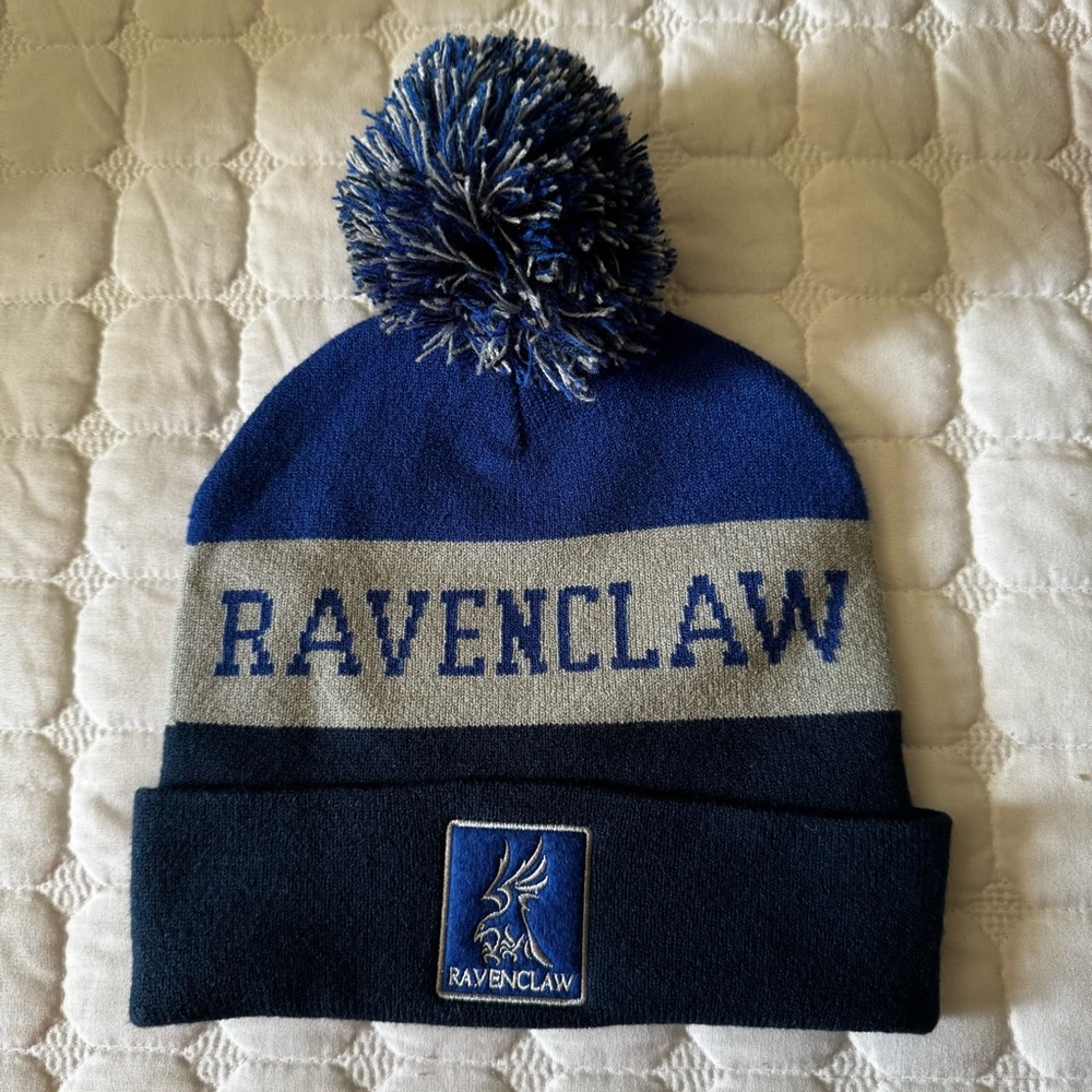 NWOT Ravenclaw Blue Knit Beanie with Pom